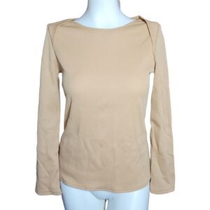 Vintage Long sleeved golden swoop neck Medium